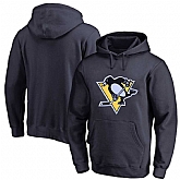 Men's Customized Pittsburgh Penguins Navy All Stitched Pullover Hoodie,baseball caps,new era cap wholesale,wholesale hats